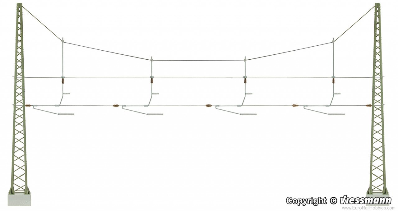 Viessmann 4363 N Spanbridge covering four tracks