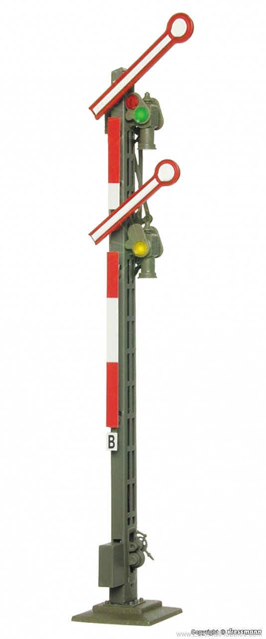 Viessmann 4531 HO Semaphore home signal, small mast, with tw