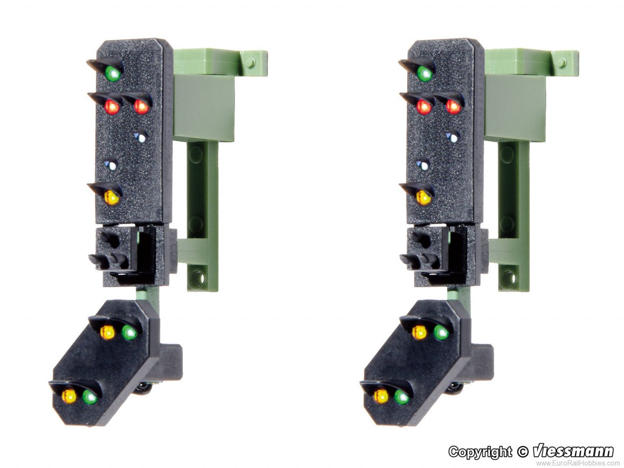 Viessmann 4751 HO Daylight signal heads with distant signal 