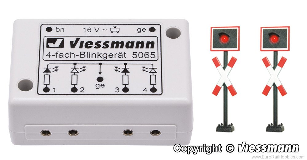 Viessmann 5060 HO St. Andrew's cross with blinking electroni