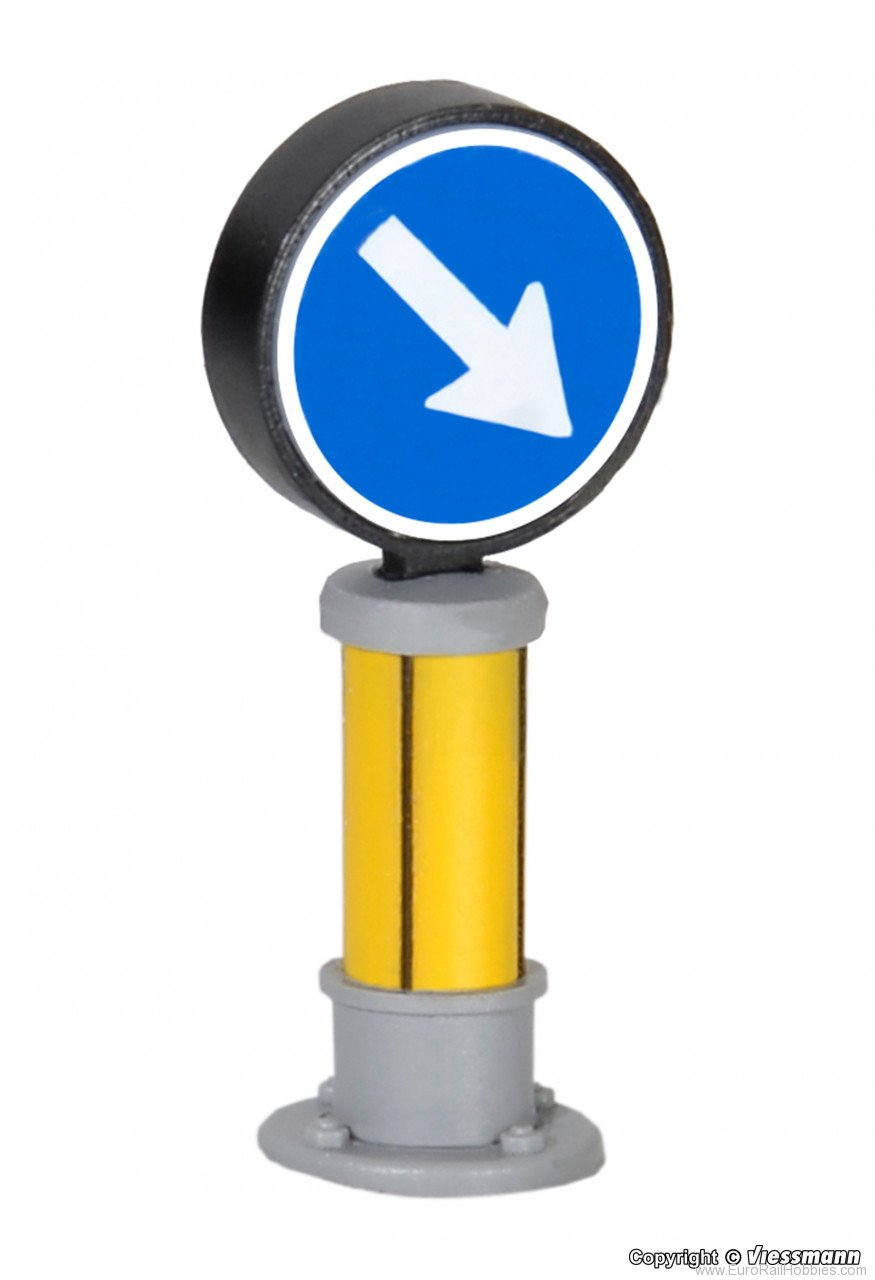 Viessmann 5085 HO traffic sign 222 with LED lighting