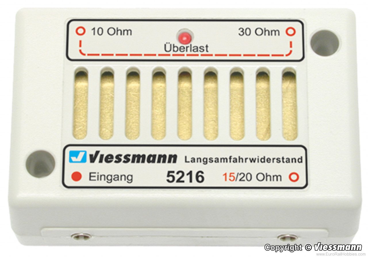 Viessmann 5216 Slow speed resistor