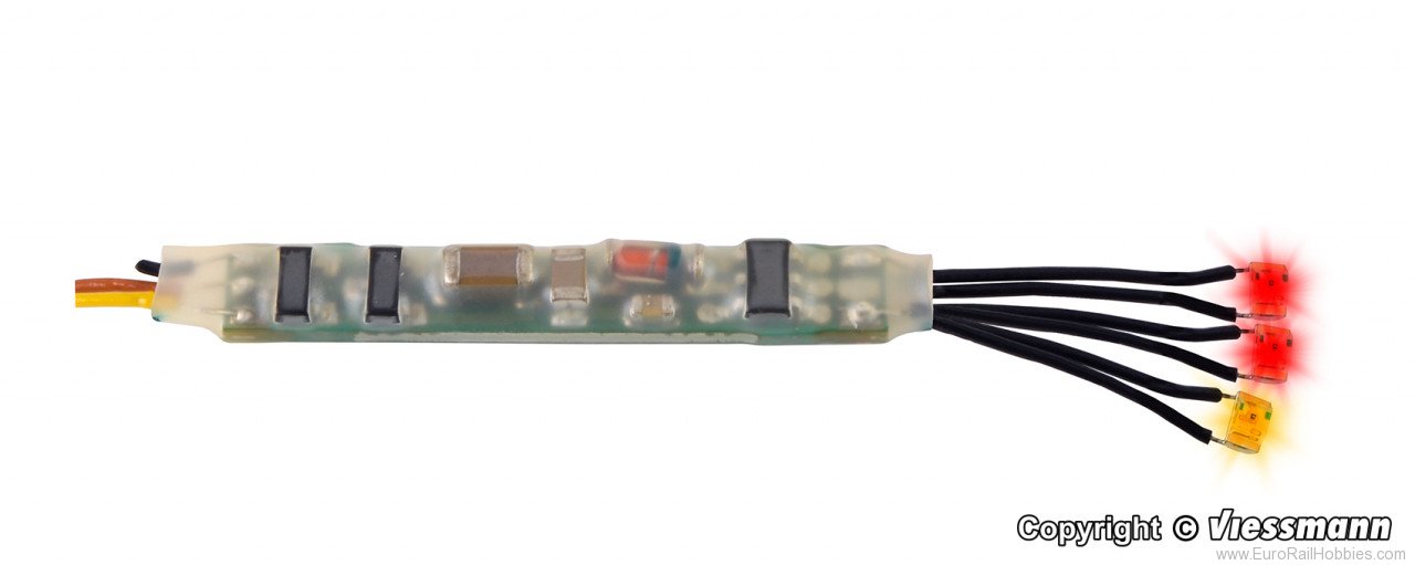 Viessmann 5273 Mini-LED fire red-yellow, 3 pieces with micro