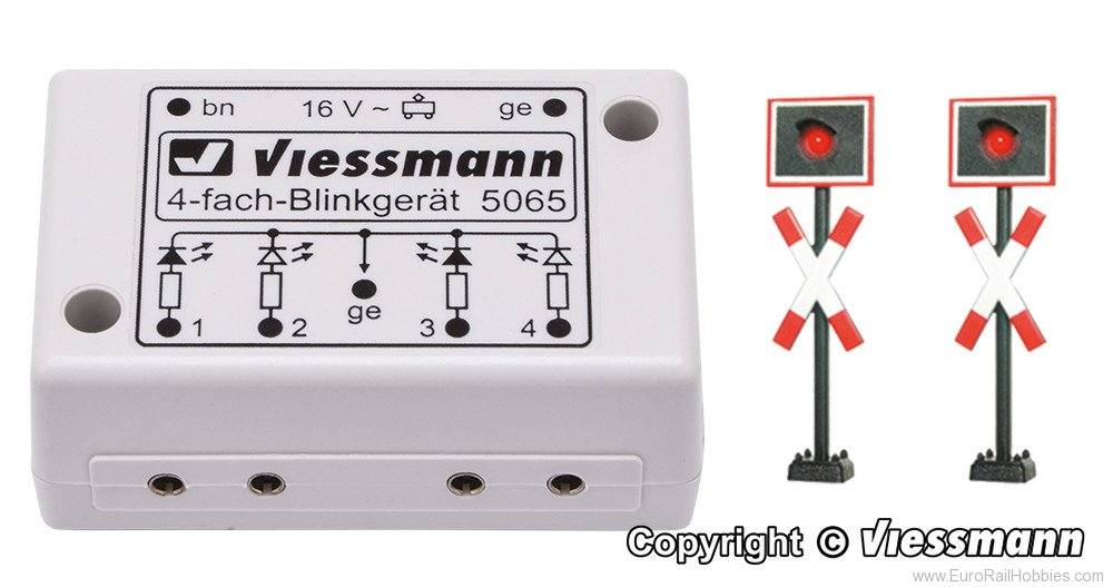 Viessmann 5801 N St. Andrew's cross, 2 pieces with blinking 