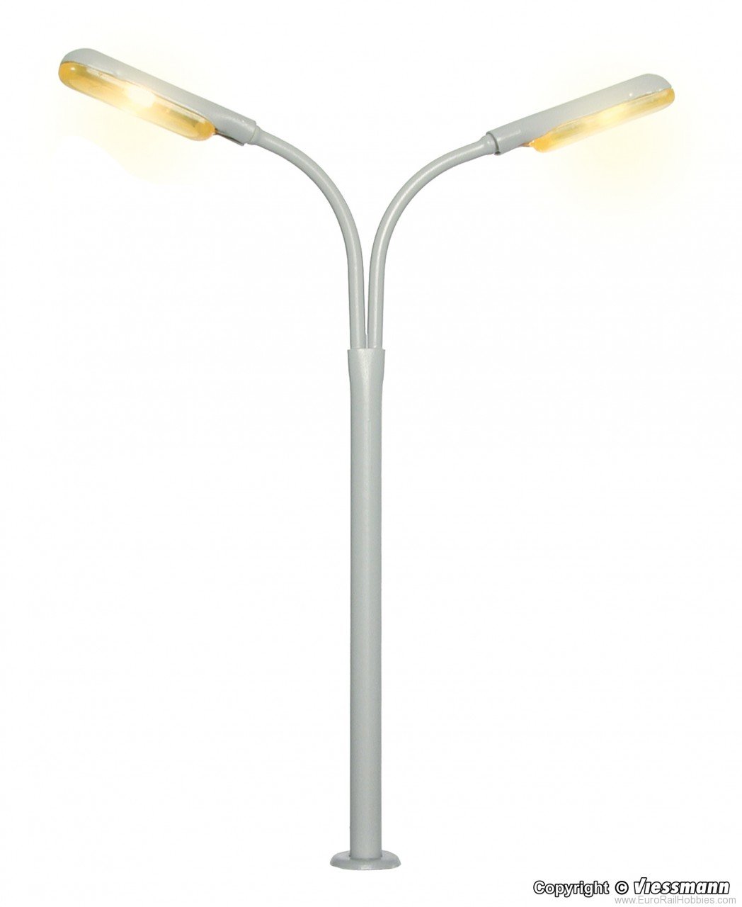 Viessmann 6096 HO Whip street light, double, LED yellow