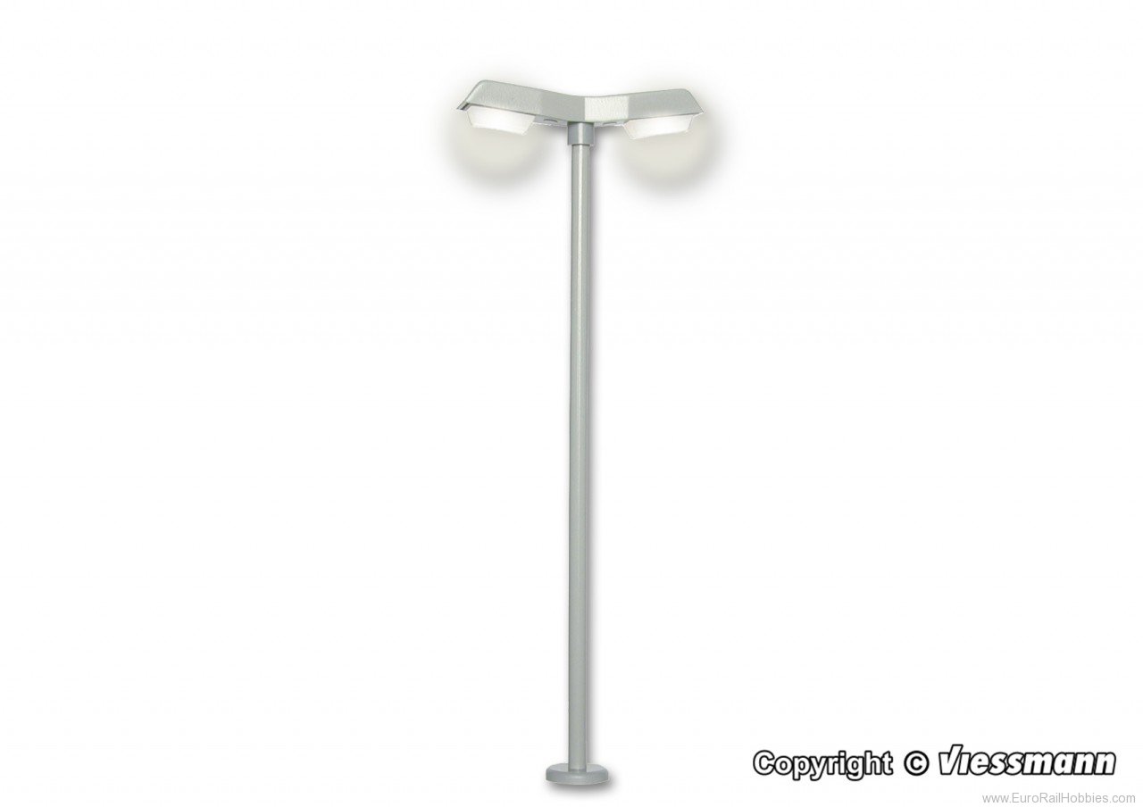 Viessmann 6097 HO Street light modern, double, LED white