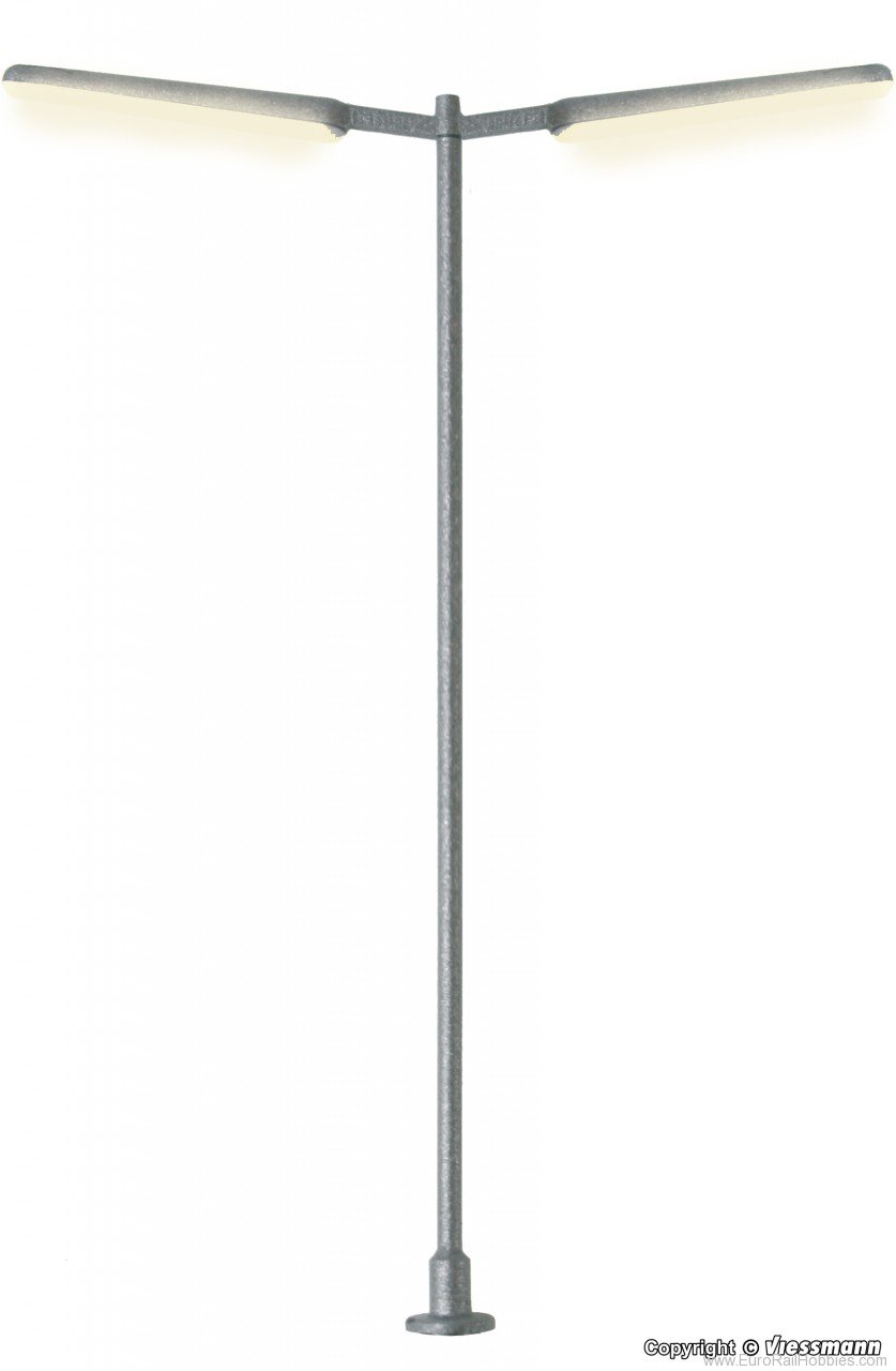 Viessmann 6099 H0 Slim street light, double, LED white