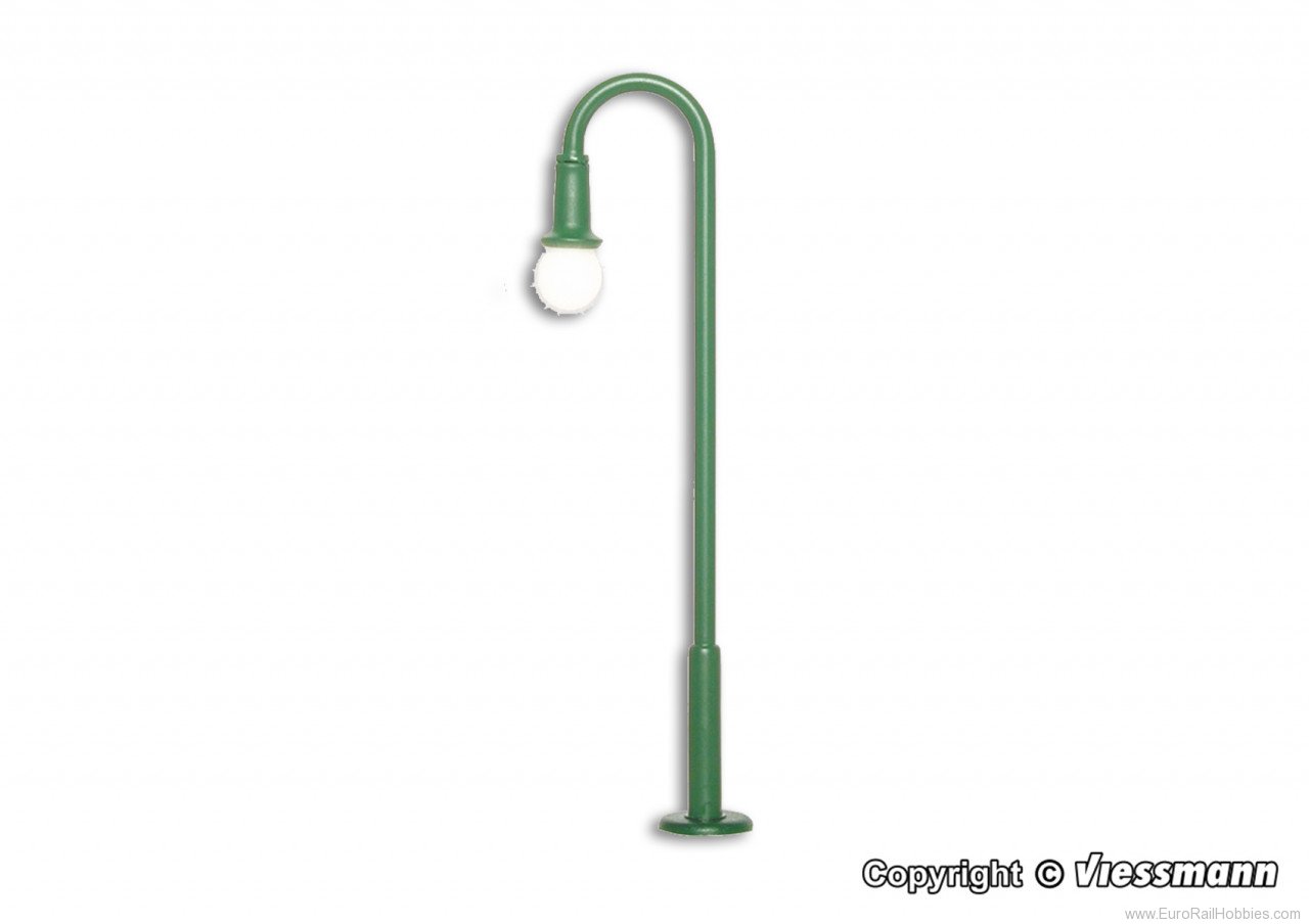 Viessmann 6152 HO Swan neck lamp, green, height: 66 mm