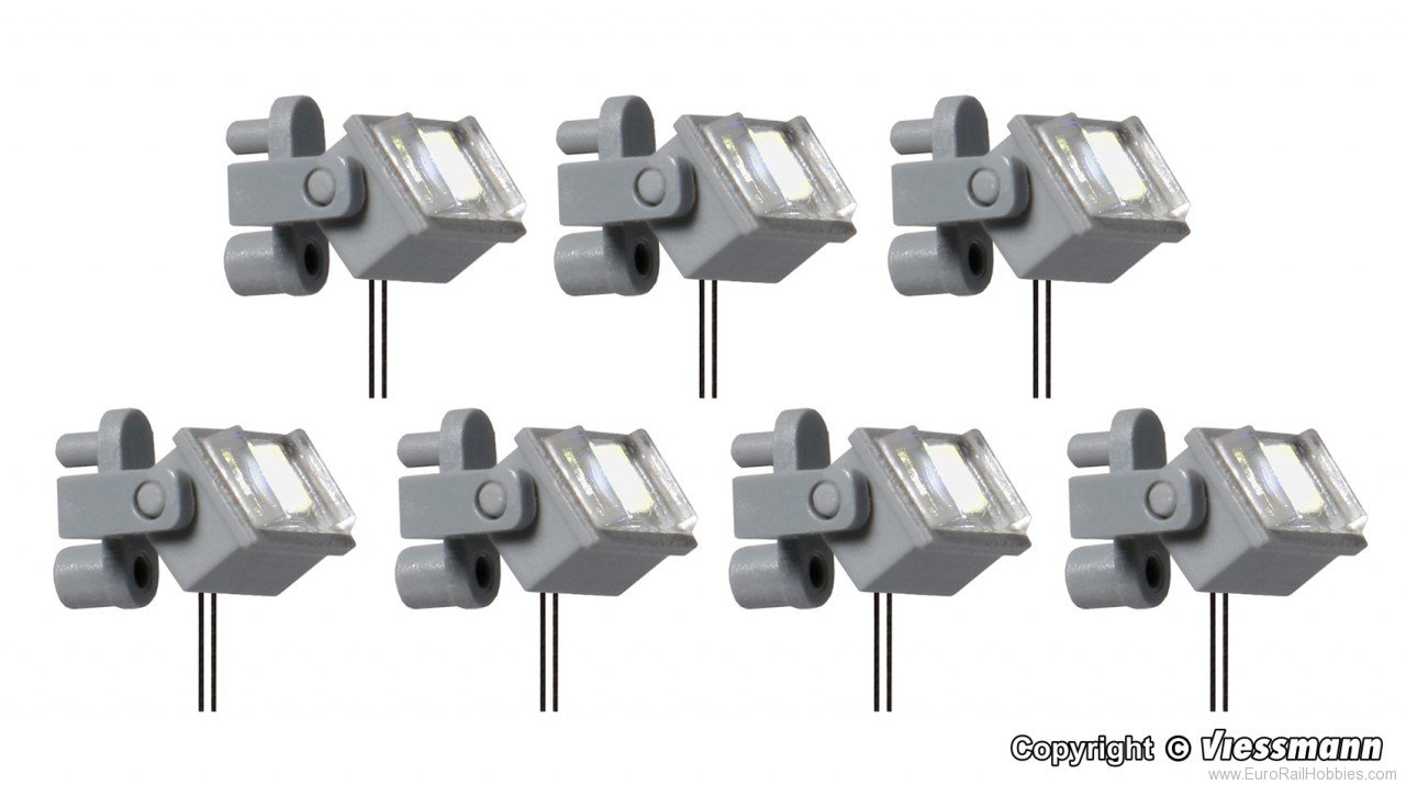 Viessmann 6339 HO Ceiling spotlight, LED white, 7 pieces