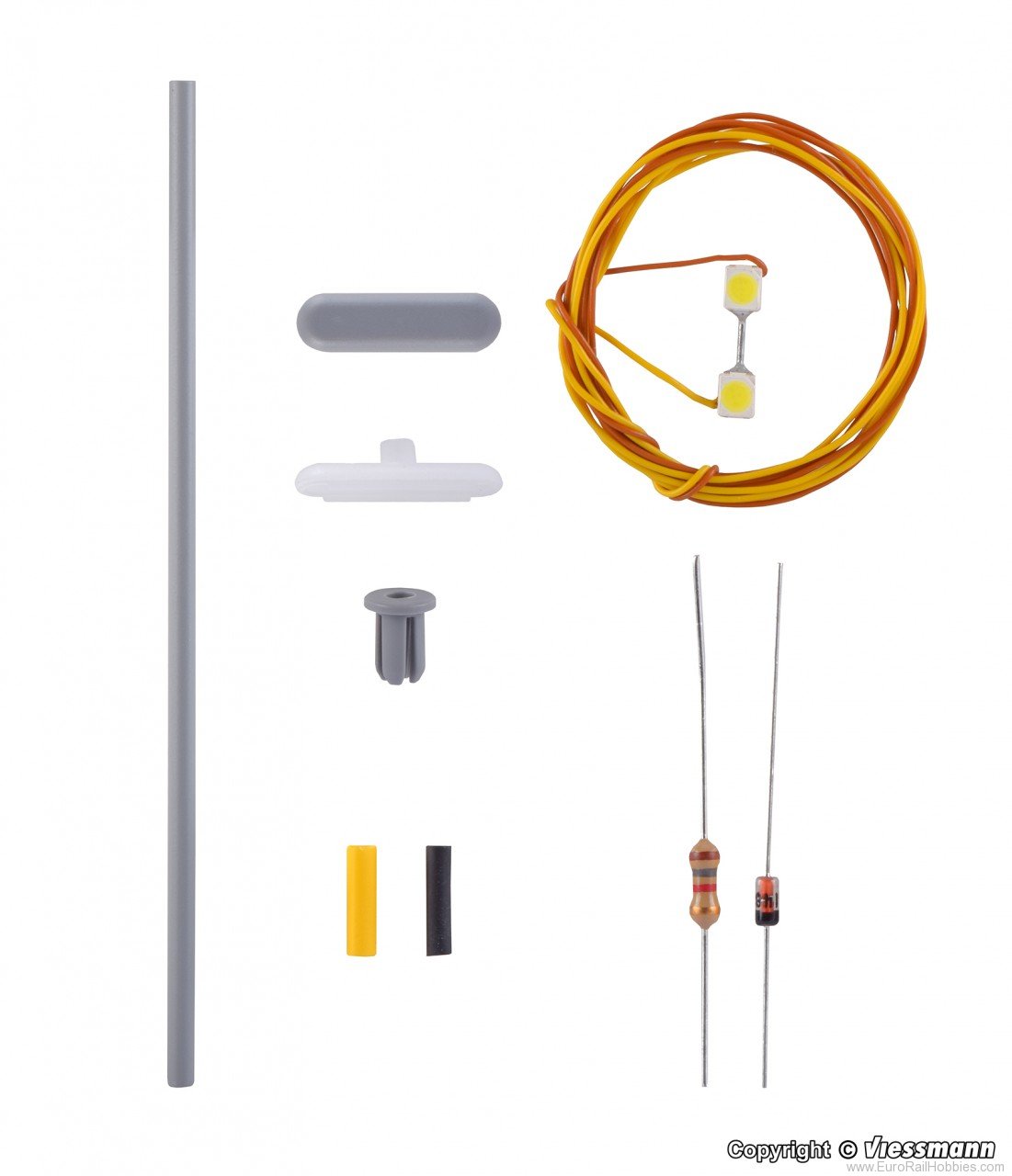 Viessmann 6726 HO kit Platform lamp, LED white