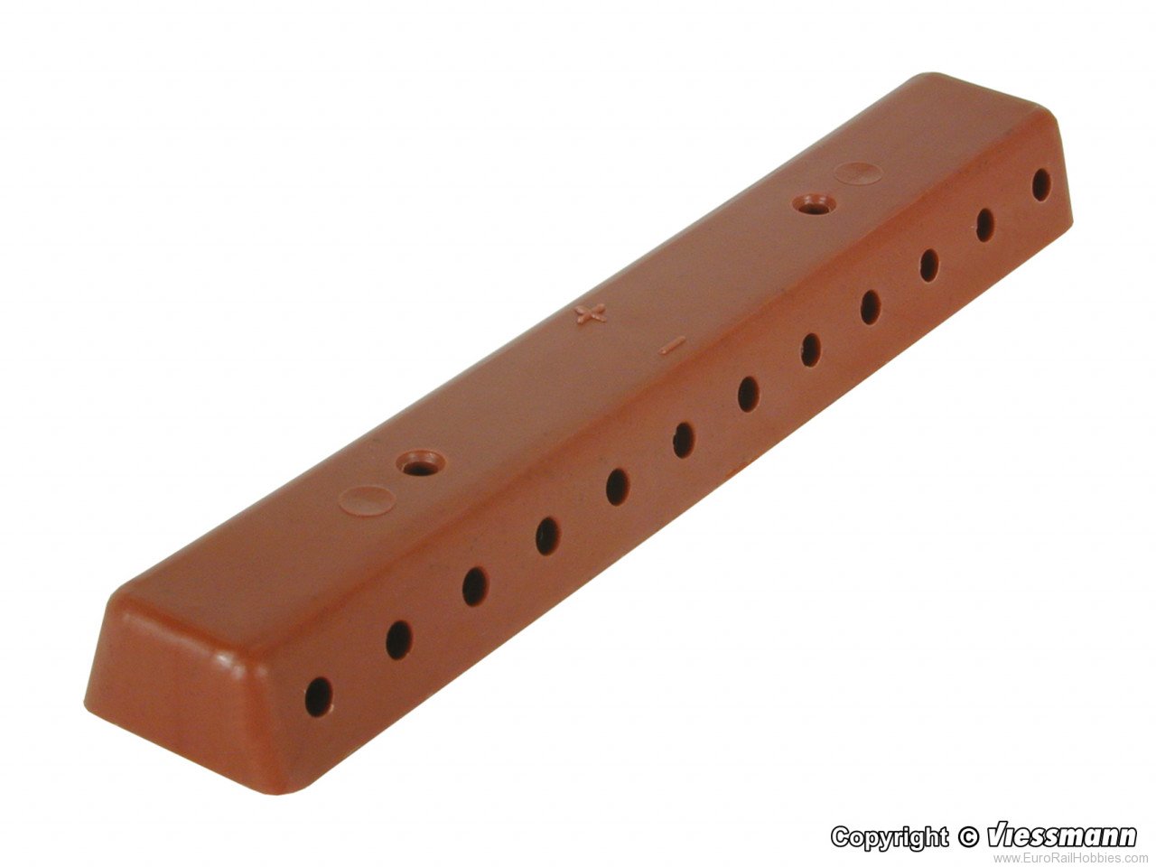 Viessmann 6843 Rail, brown, with screws, 2 pieces