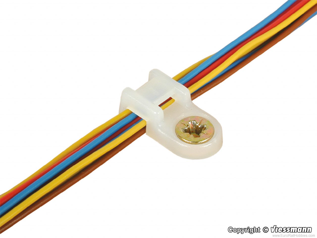 Viessmann 6846 Cable retaining clamp, with screws, 100 piece