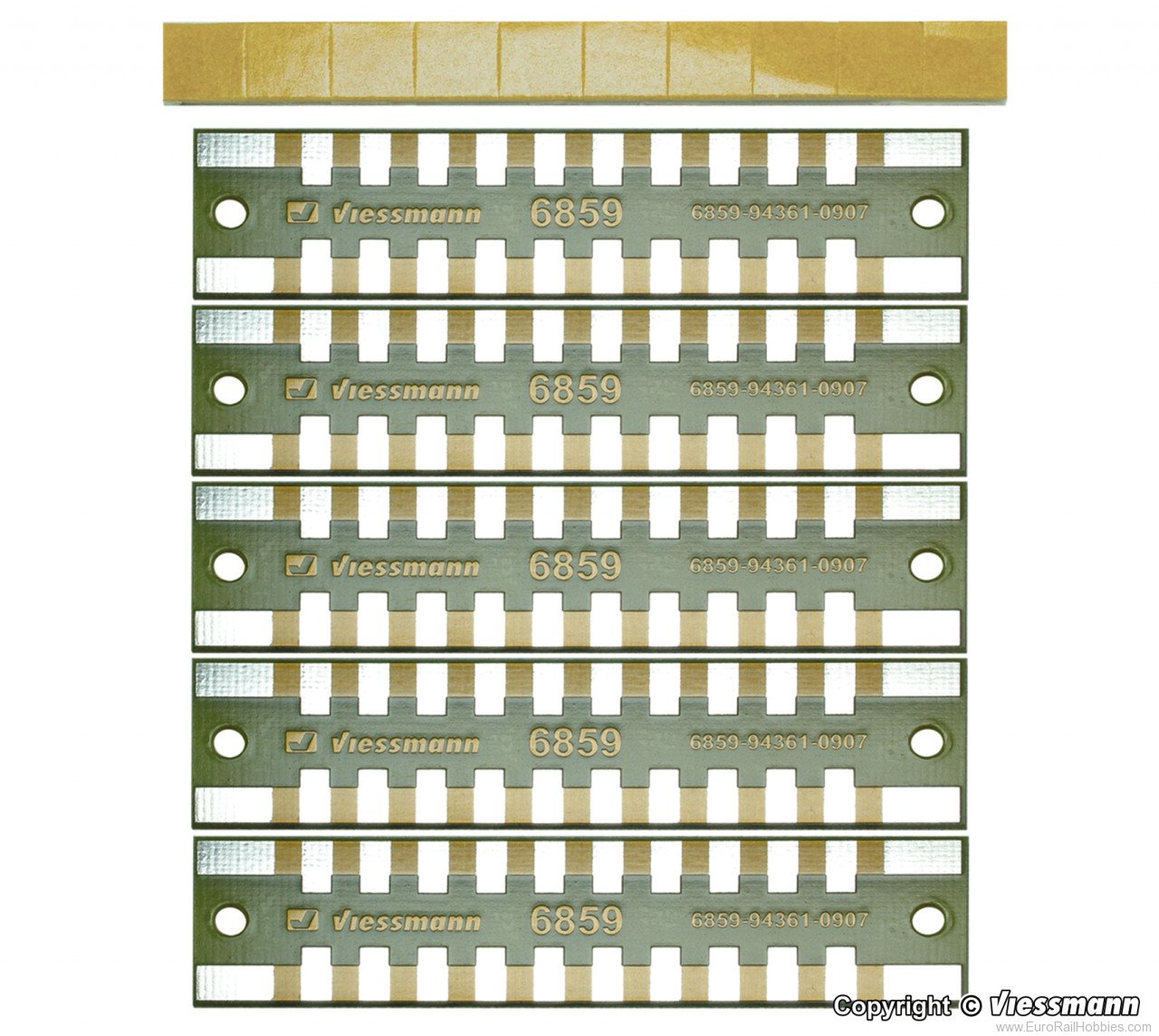 Viessmann 6859 PCB with 2 rows of terminals with solder ring