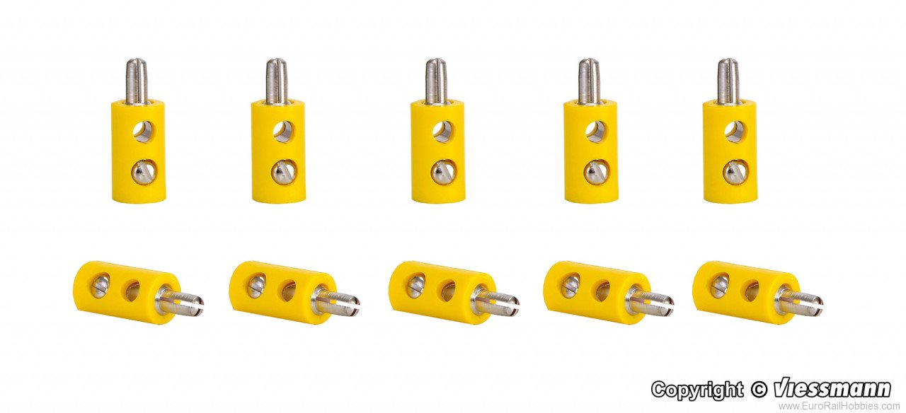 Viessmann 6870 Plugs yellow, 10 pieces