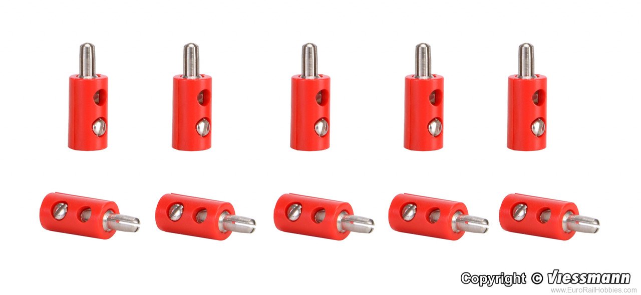 Viessmann 6871 Plugs red ,10 pieces