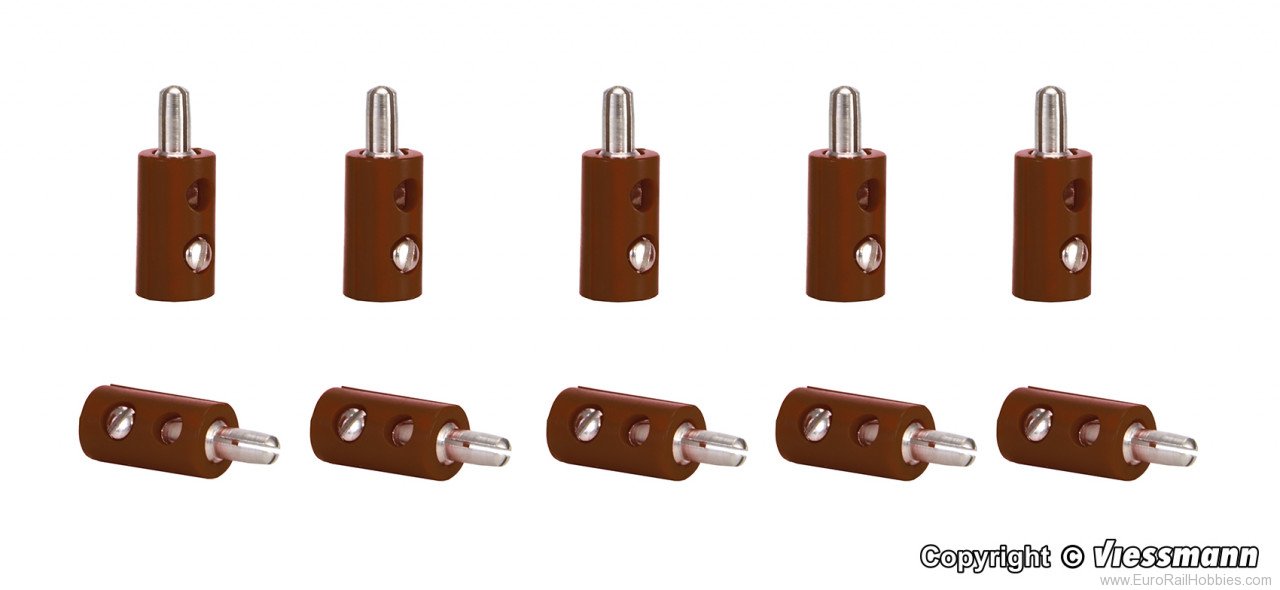 Viessmann 6873 Plugs brown,10 pieces