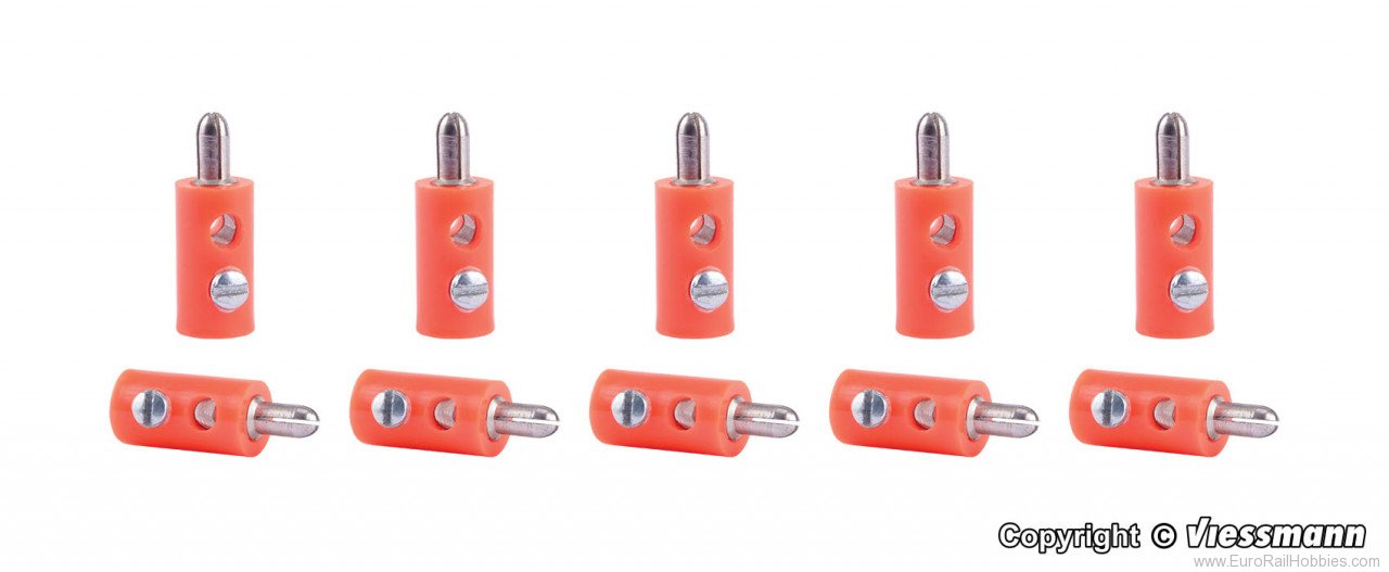 Viessmann 6875 Plugs orange ,10 pieces