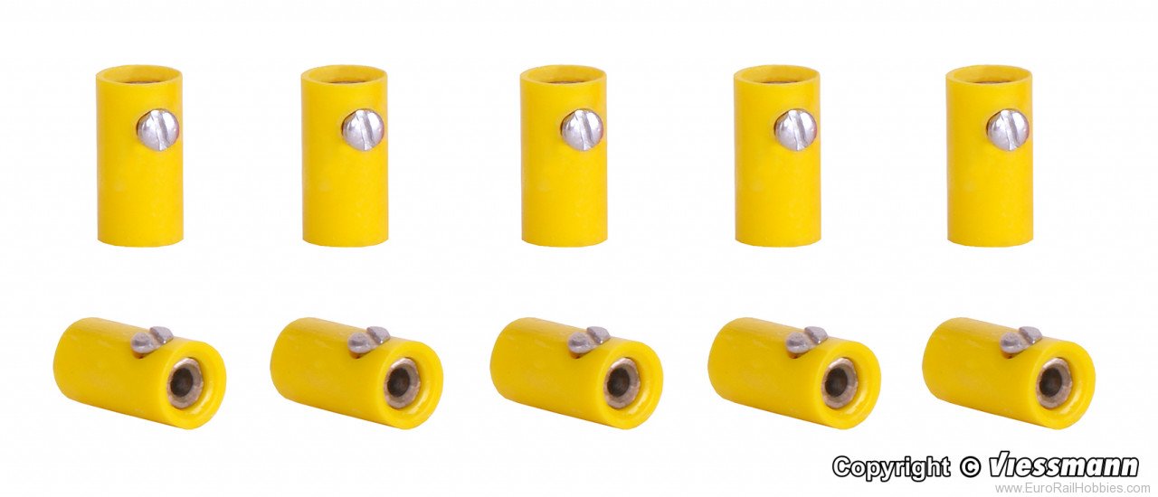 Viessmann 6879 Sockets, yellow, 10 pieces