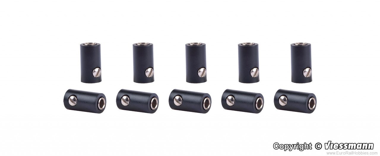 Viessmann 6886 Sockets, black, 10 pieces