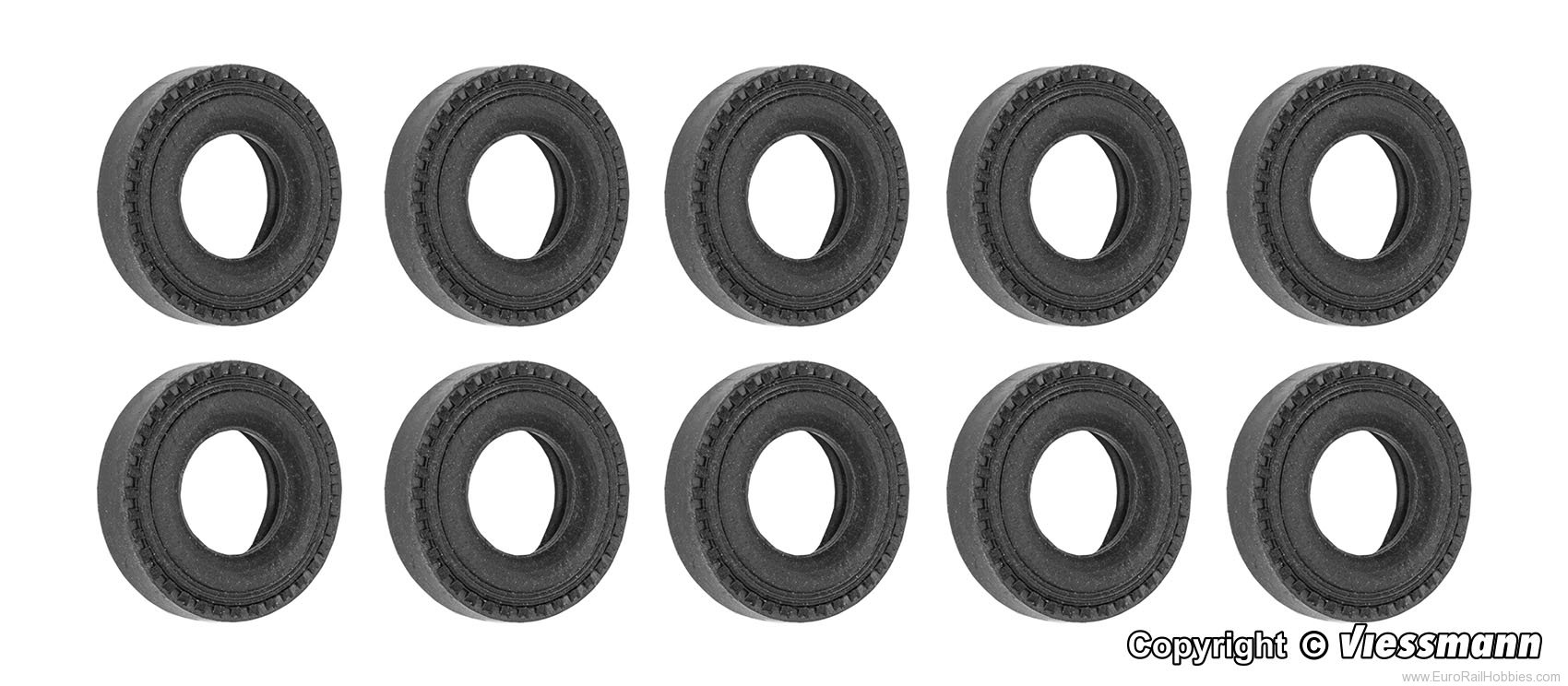 Viessmann 8425 8425 H0 Set rubber tyres, 10 pieces