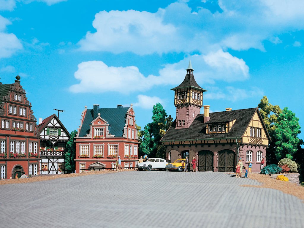 Vollmer 43756 Village Lodge with Tower