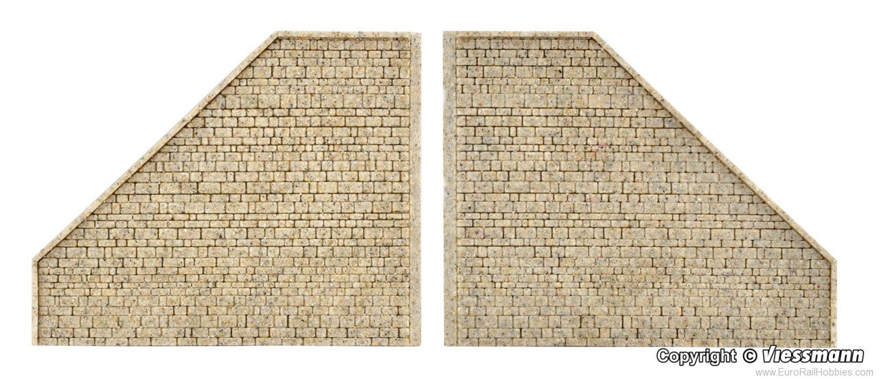 Vollmer 48101 Stone Art Retaining wall, 2 pieces