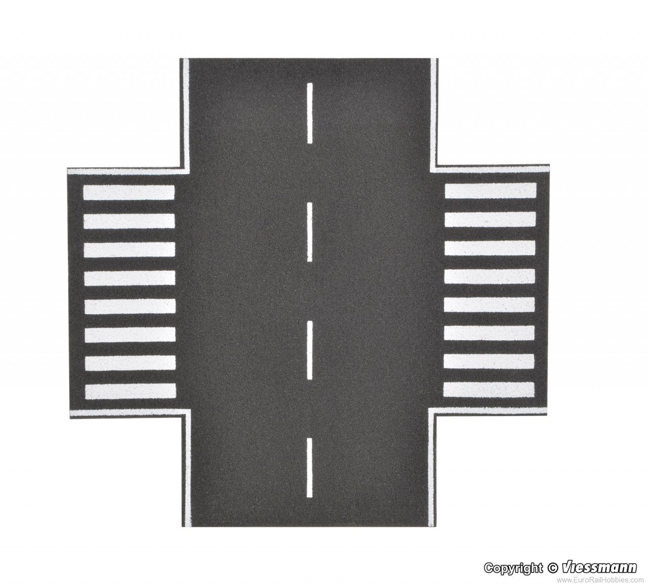 Vollmer 48261 H0 Street plate asphalt, x-crossing, L 15 x W