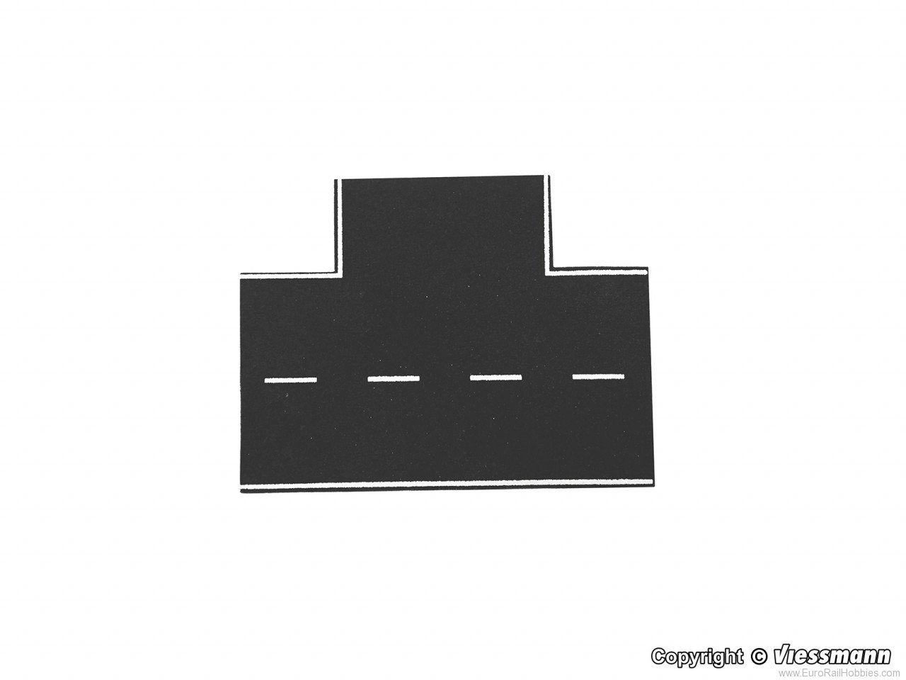 Vollmer 48263 H0 Street plate asphalt, 90 deg.-intersection