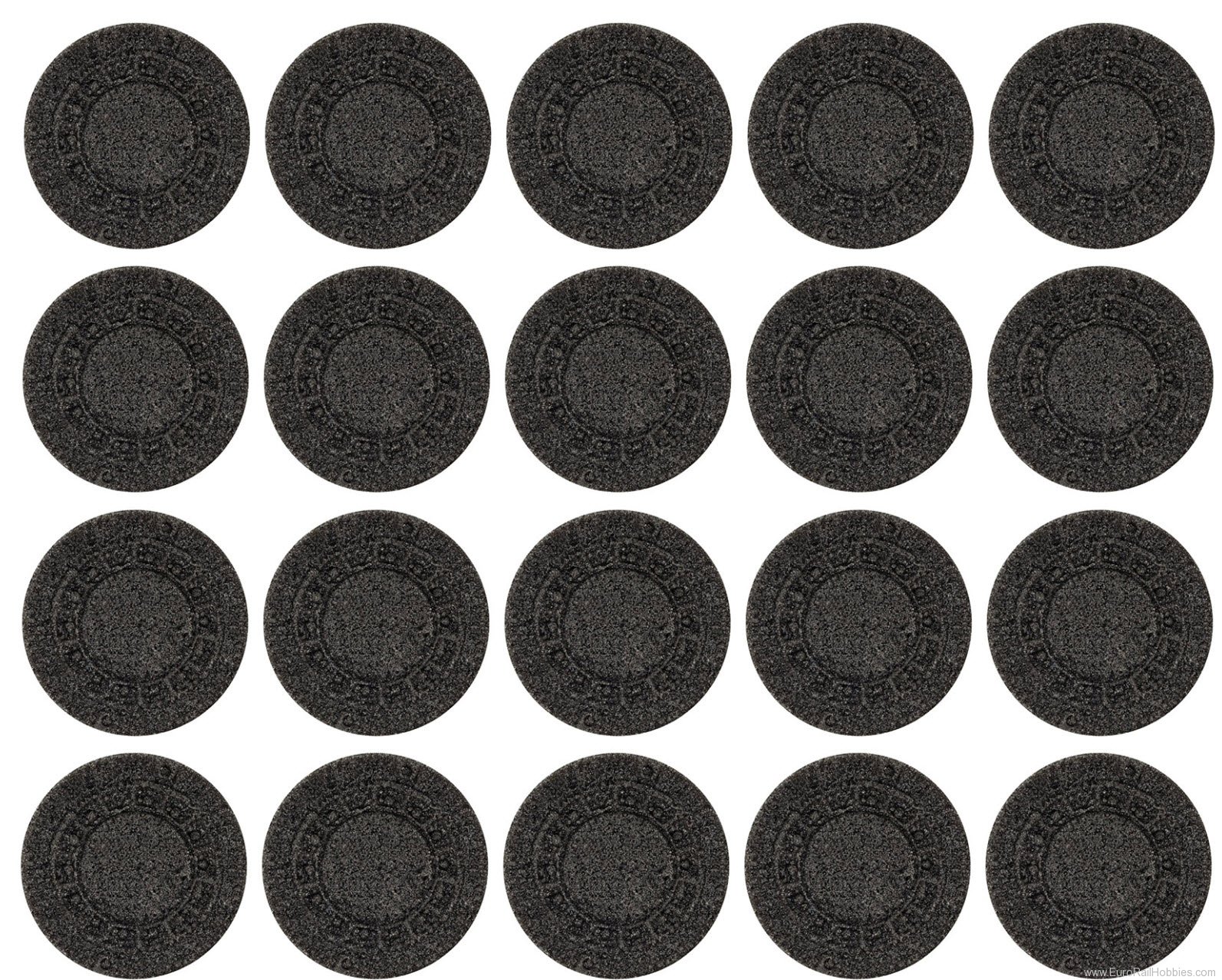 Vollmer 48283 Set Manhole cover of Stone Art, 20 pieces
