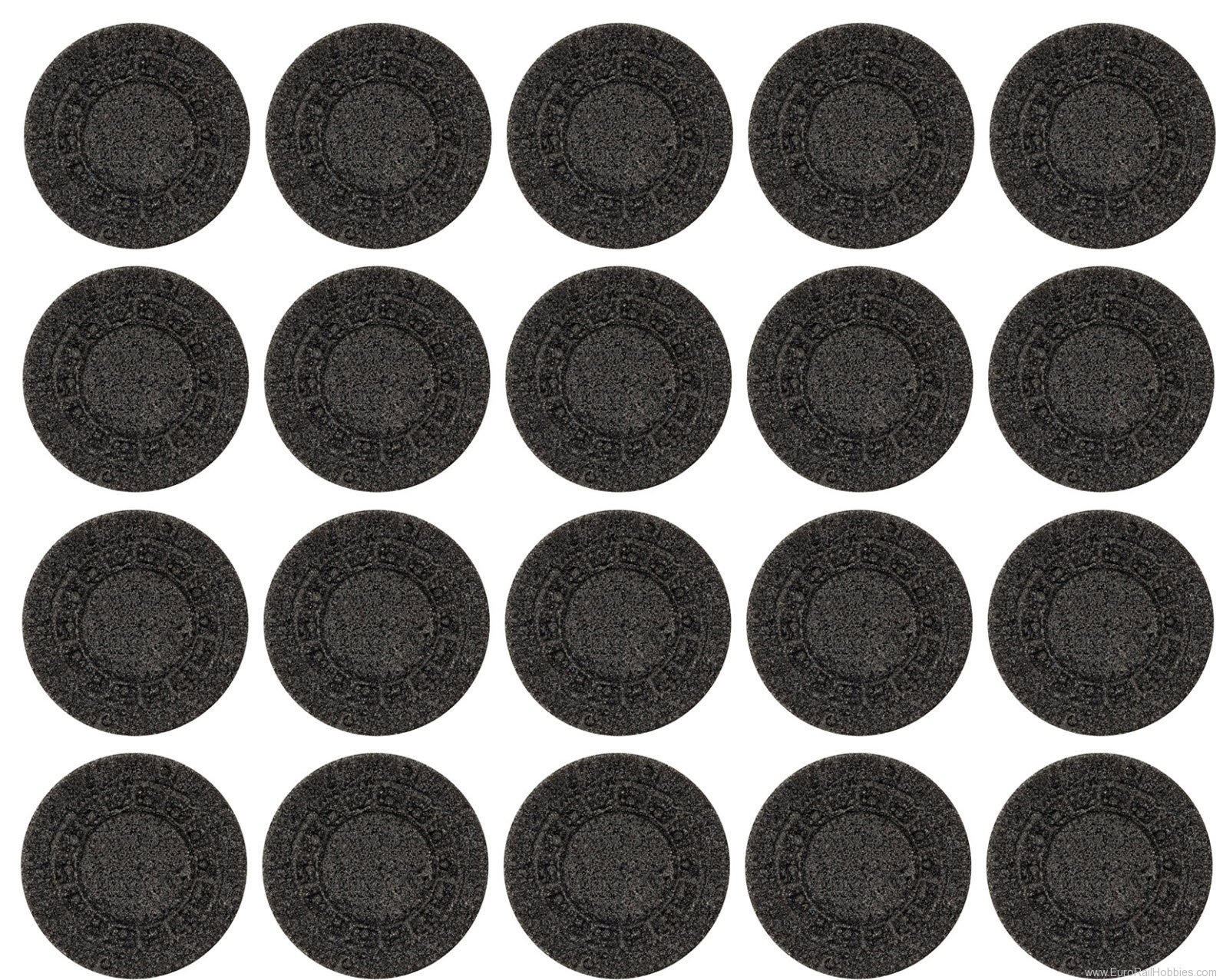 Vollmer 48283 48283 H0 Set Manhole cover of Stone Art, 20 p