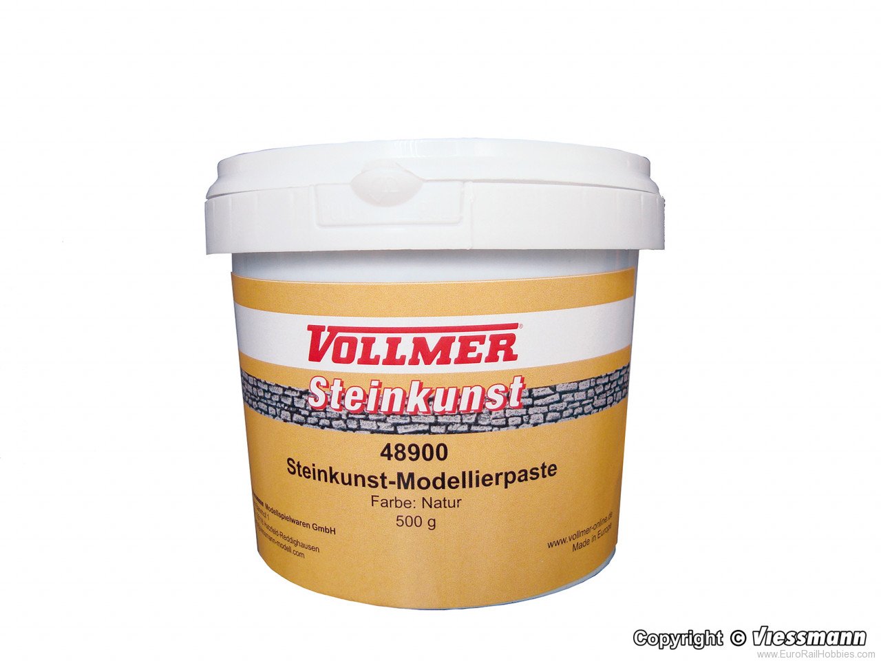 Vollmer 48900 Stone Art Modelling Paste, Natural Color 500g