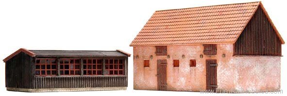 Artitec 10.198 Chicken coop and pigsty, 1:87, resin kit, unp