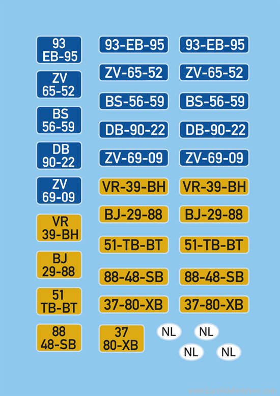 Artitec 10.369 DAF tilt-cab license plates