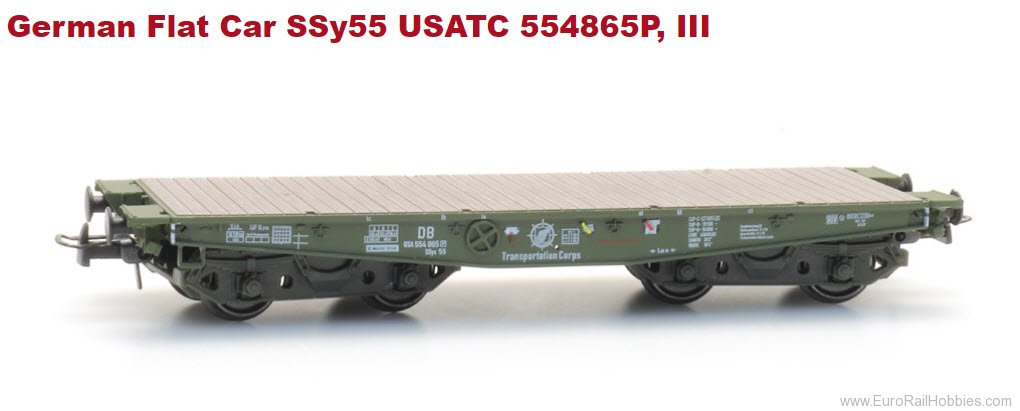 Artitec 20.284.13 German Flat Car SSy55 USATC 554865P