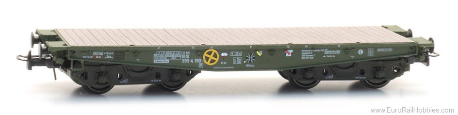 Artitec 20.284.17 German Flat Car SSy55 Bundeswehr 190-5, V-VI