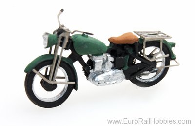 Artitec 387.05-GN Triumph civilian motorcycle, green, 1:87 resi