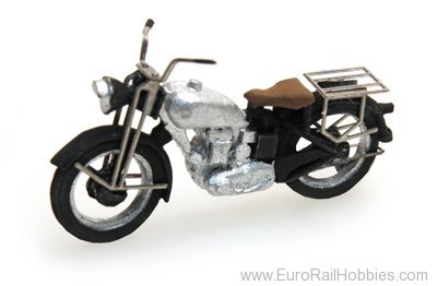 Artitec 387.05-SR Triumph civilian motorcycle, silver, 1:87 res
