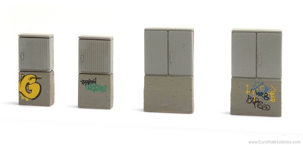 Artitec 387.375 Deutsche Bahn Switchboxes with Graffiti