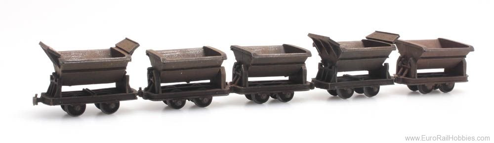 Artitec 387.396 5 narrow-gauge tipper wagons