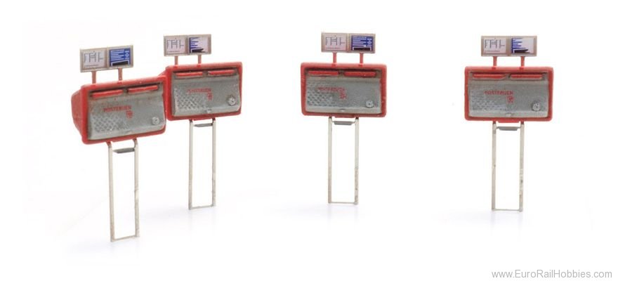 Artitec 387.459 4 mail boxes, red-gray