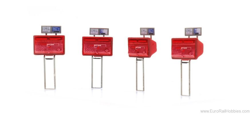 Artitec 387.476 4 mailboxes, red