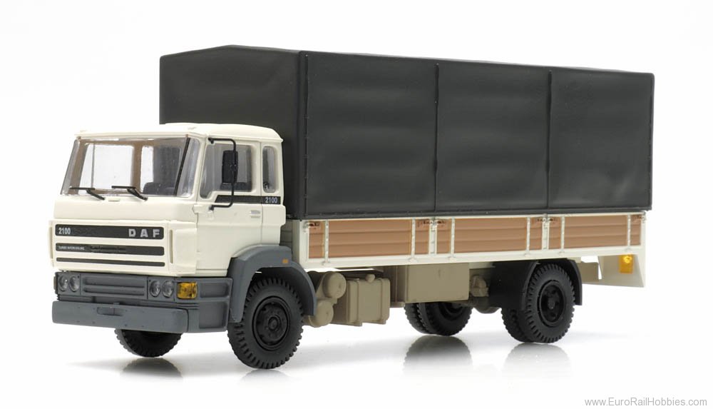 Artitec 487.053.02 DAF tilt-cab 1987 open bed truck with canvas 