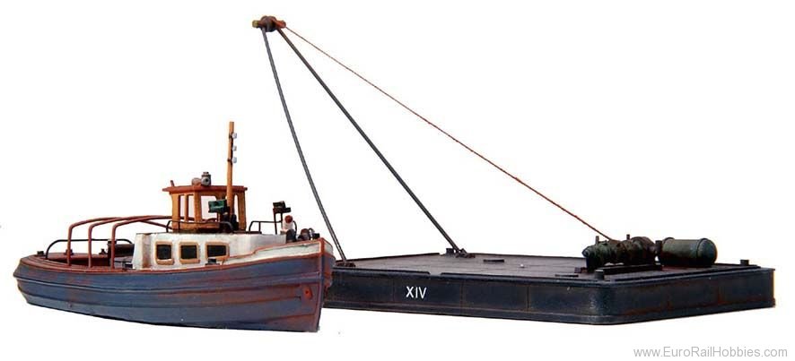 Artitec 58.102 Barge and pontoon, 1:160 resin kit