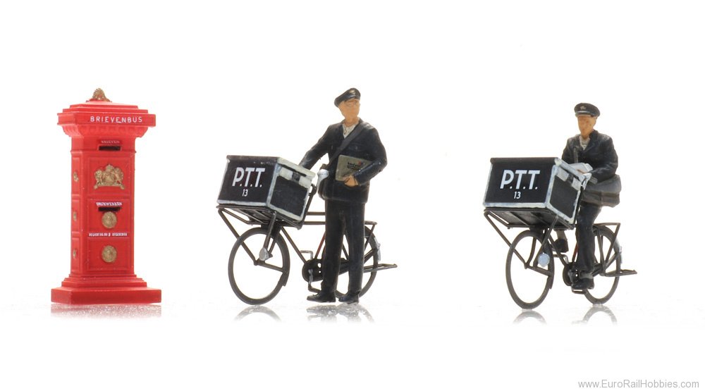 Artitec 5870052 Postmen on bicycles + post box
