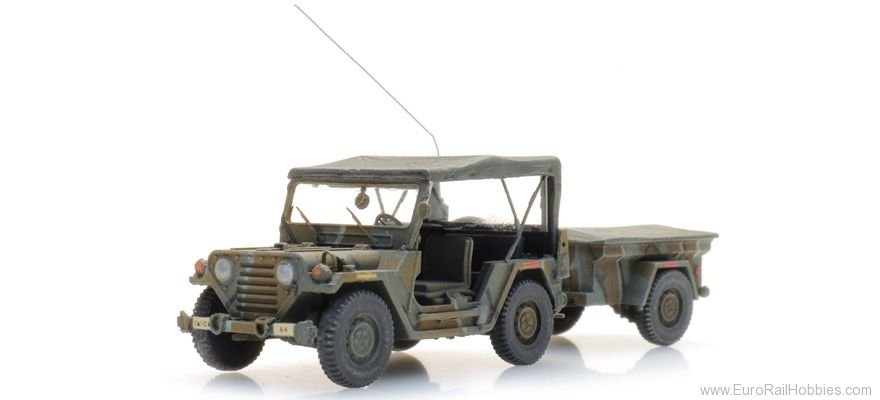 Artitec 6870568 US M151 jeep + M416 trailer Merdec