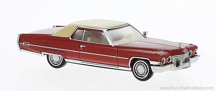 Brekina 18125 Cadillac Coupe deVille Dark Red  