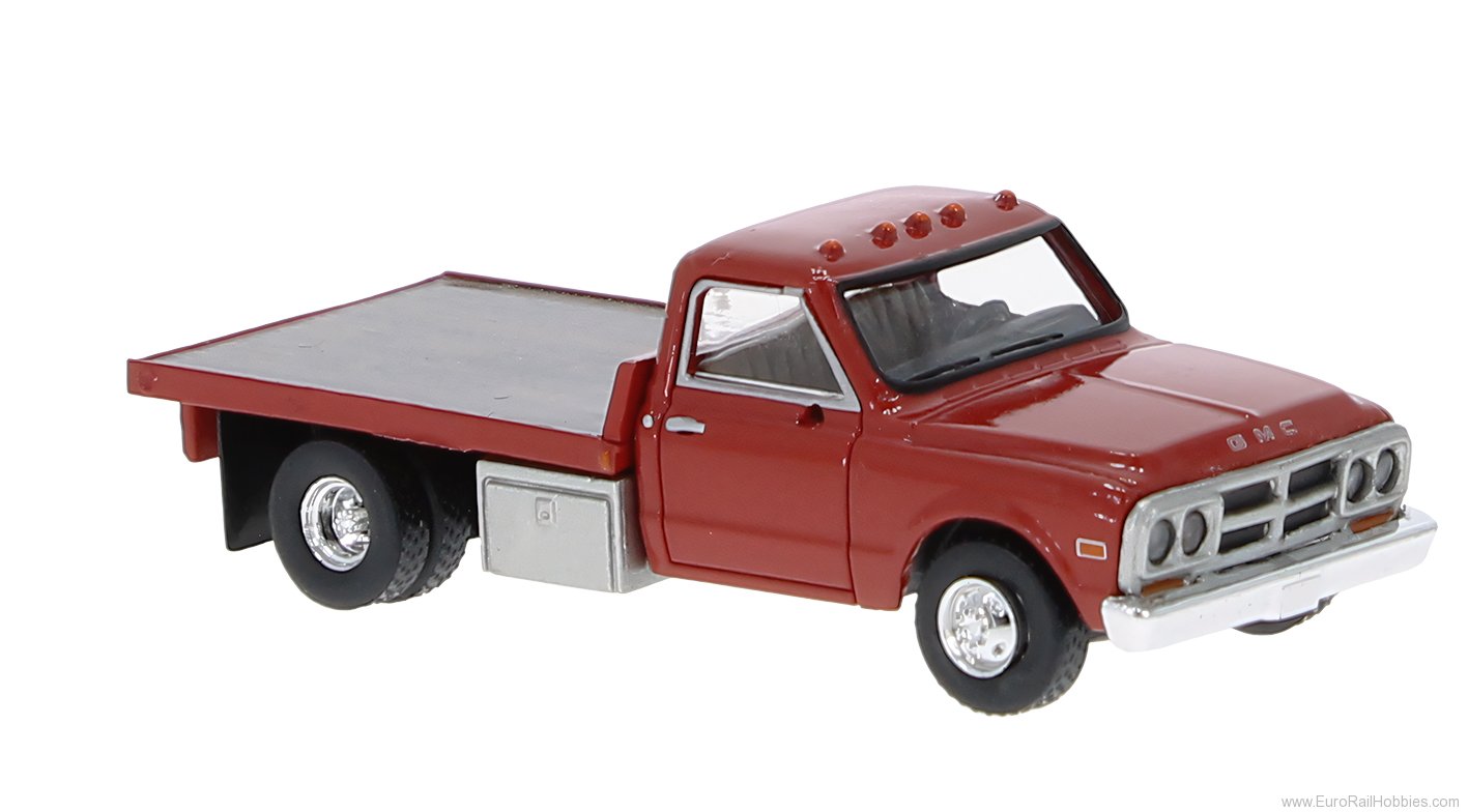 Brekina 19670 GMC Sierra Grande platform truck, red