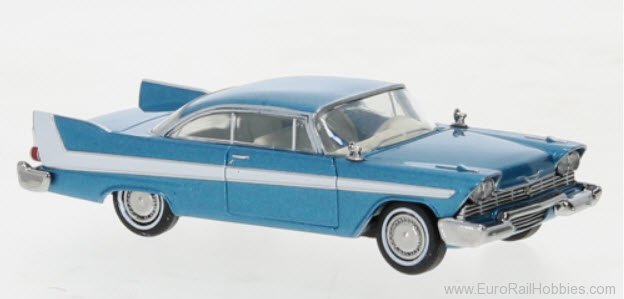 Brekina 19678 Plymouth Fury Blue/White