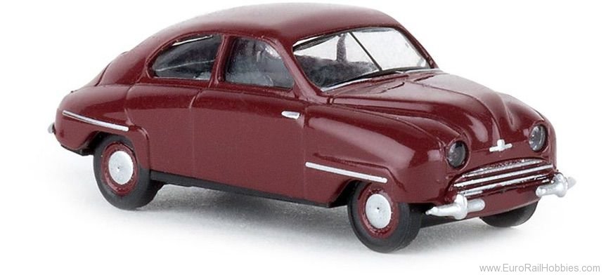 Brekina 28600 Saab 92, dark red, TD