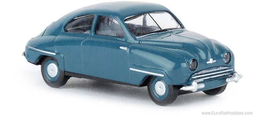 Brekina 28601 Saab 92, blue, TD